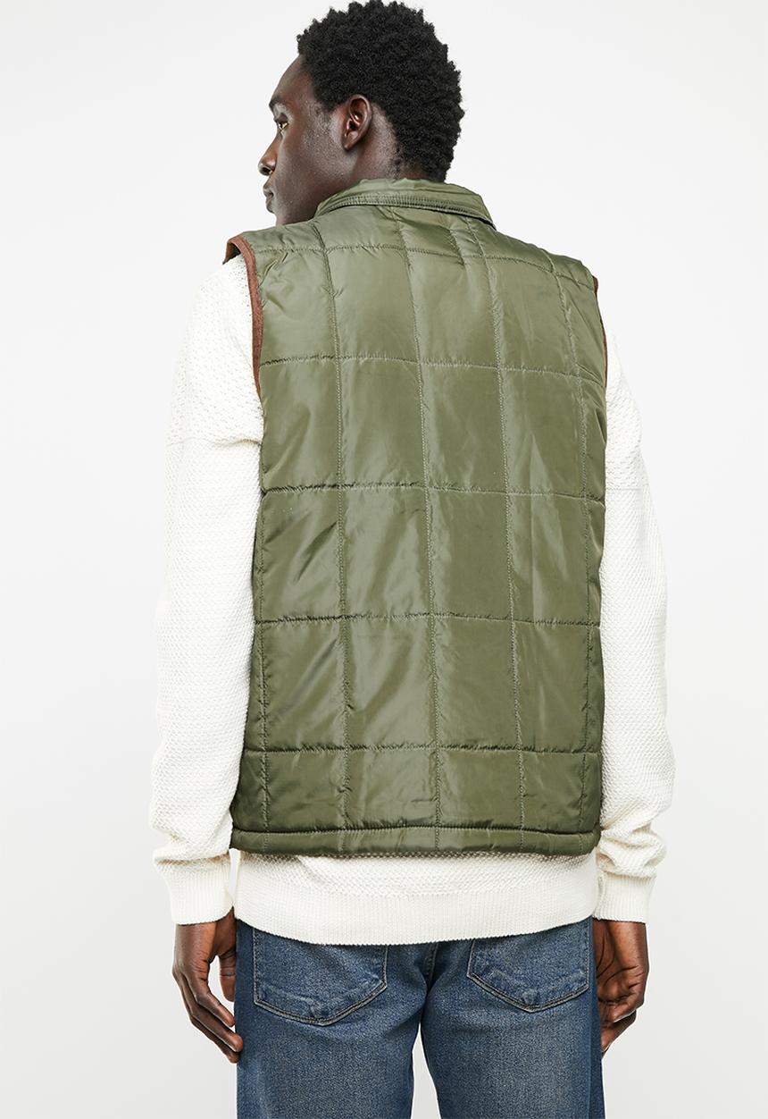STYLE REPUBLIC - Quilted body warmer - olive