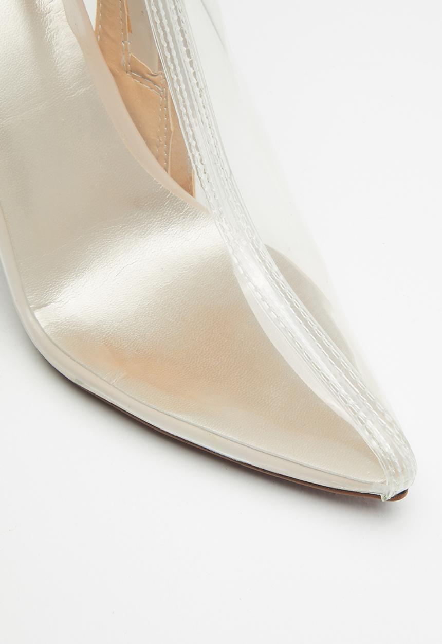Plum - Translucent ankle boot - nude