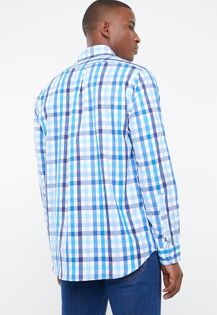 Pringle of Scotland - Gable gingham shirt - blue 