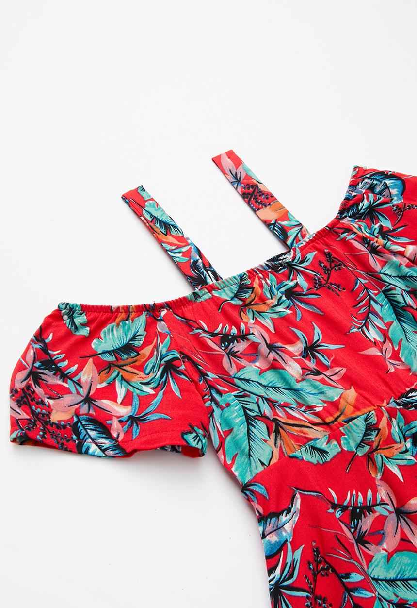 Pop Candy - Cold shoulder dress - multi