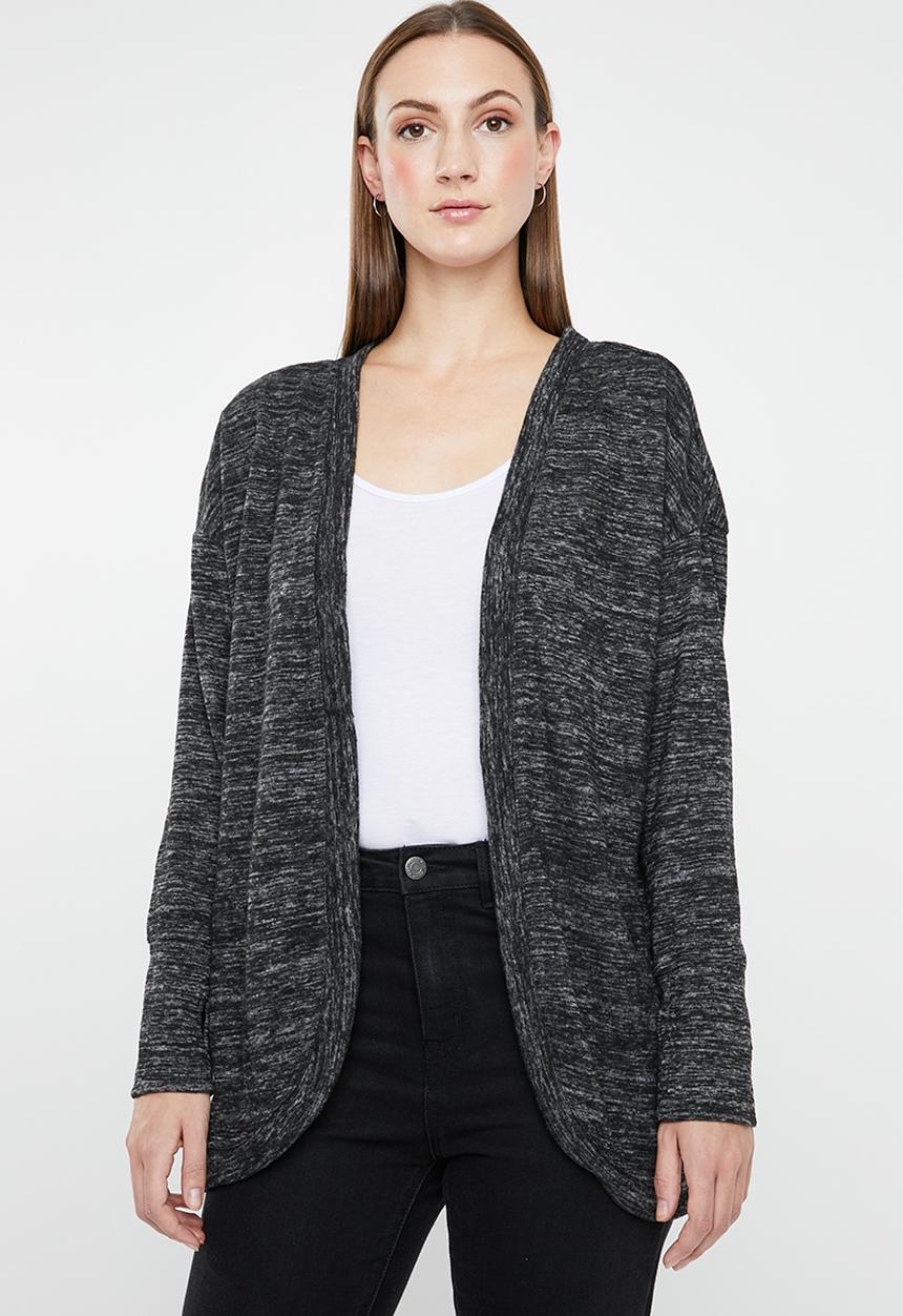 edit - Back detail cardigan - grey