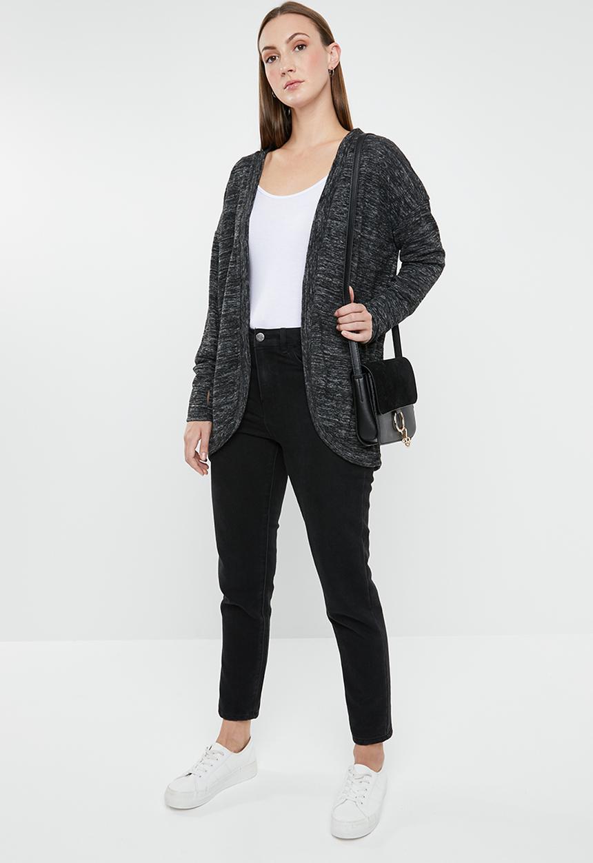 edit - Back detail cardigan - grey