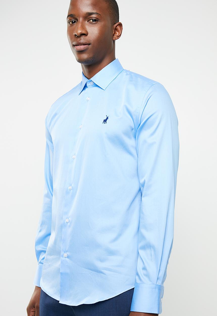 POLO - Custom fit greig shirt - blue