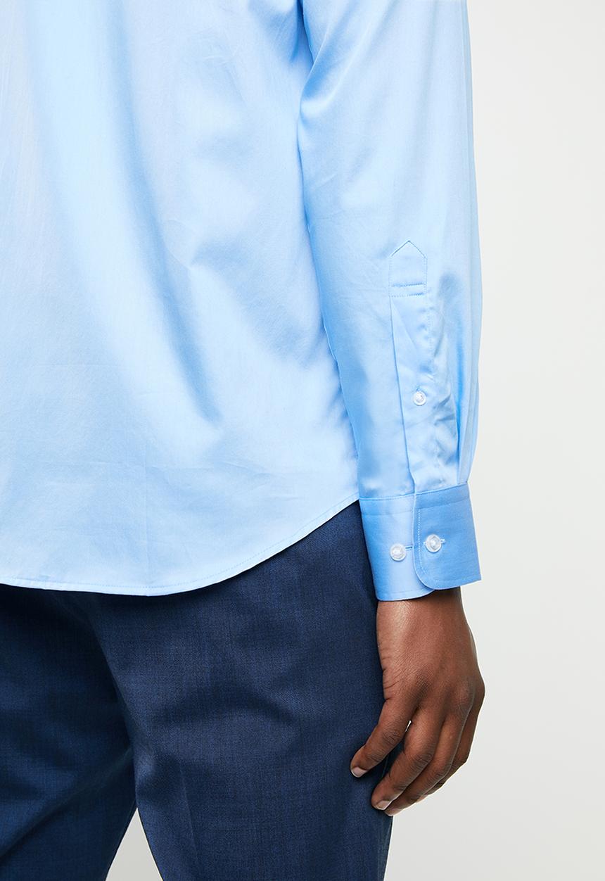POLO - Custom fit greig shirt - blue