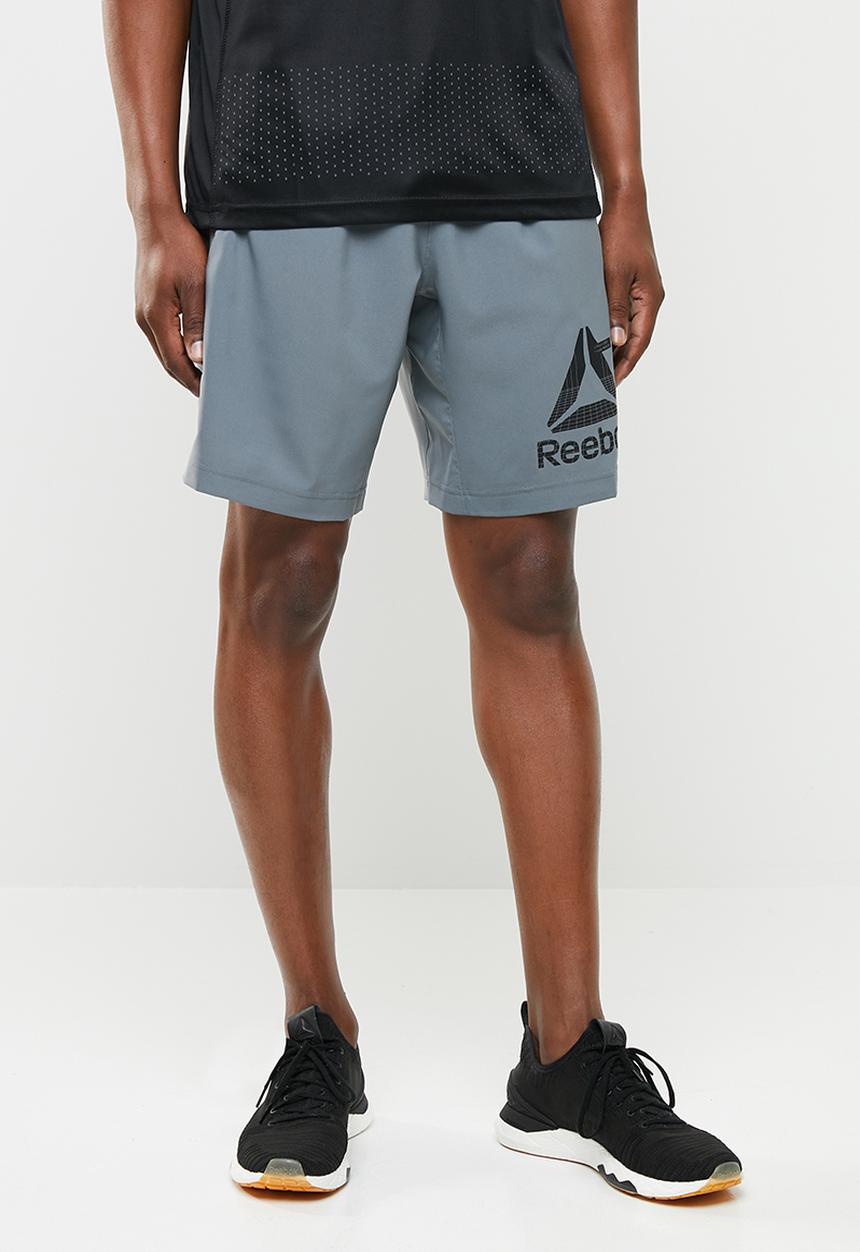 Reebok - Wor woven graphic short - grey