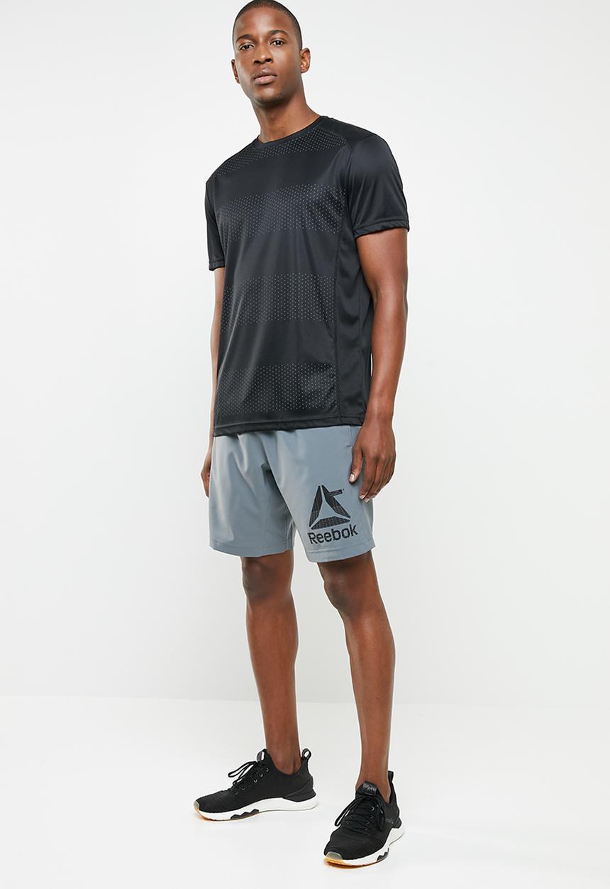 Reebok - Wor woven graphic short - grey