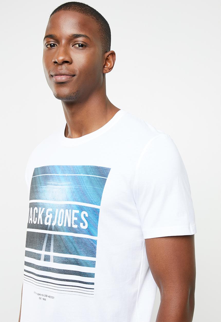 Jack & Jones - Spring-feel short sleeve crew neck tee - white