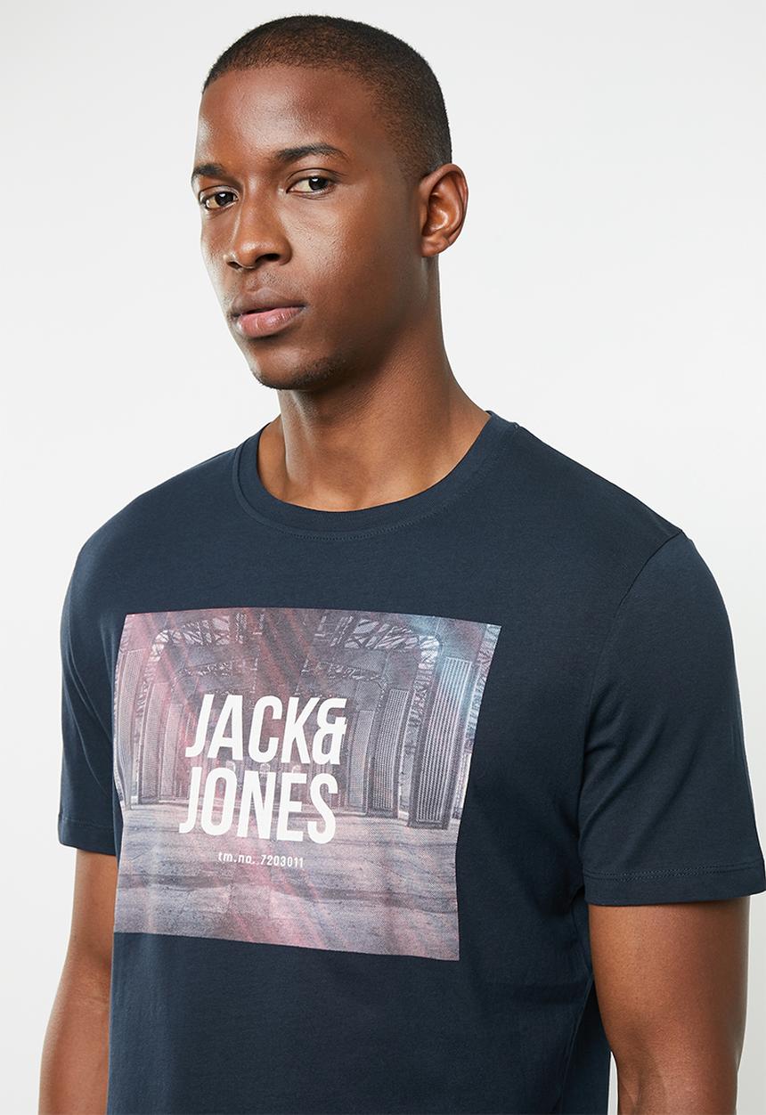 Jack & Jones - Spring-feel short sleeve crew neck tee - navy