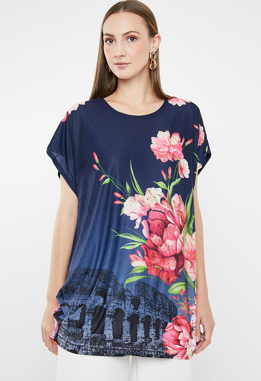 Revenge - Batwing floral T-shirt - multi
