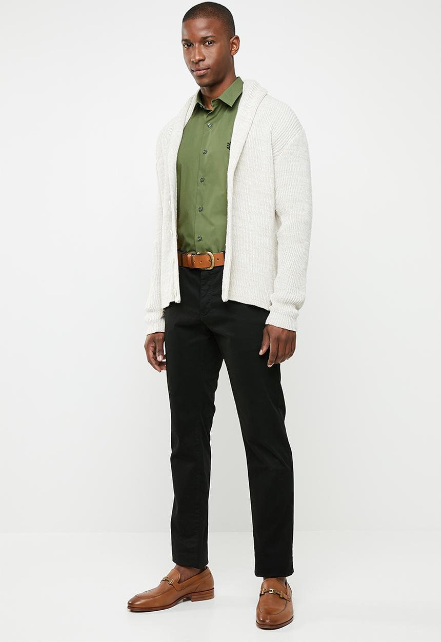 Pringle of Scotland - Niall styled shirt - olive