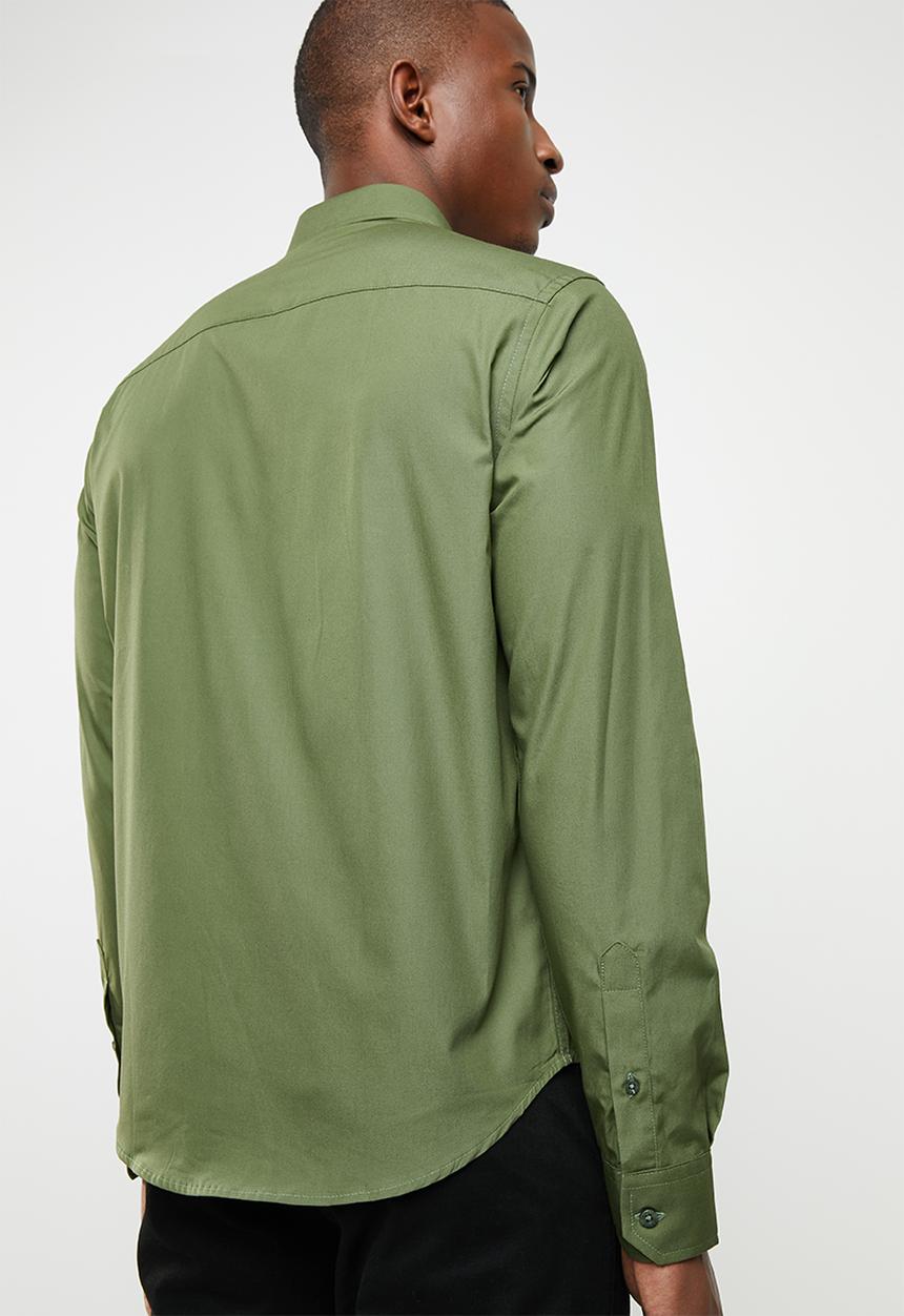 Pringle of Scotland - Niall styled shirt - olive