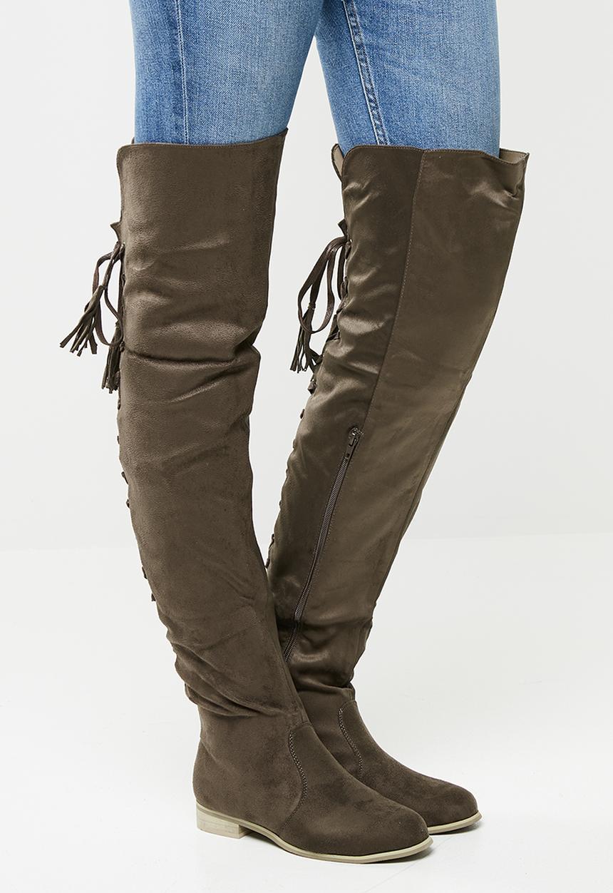Footwork - Gabriella over the knee boot - brown