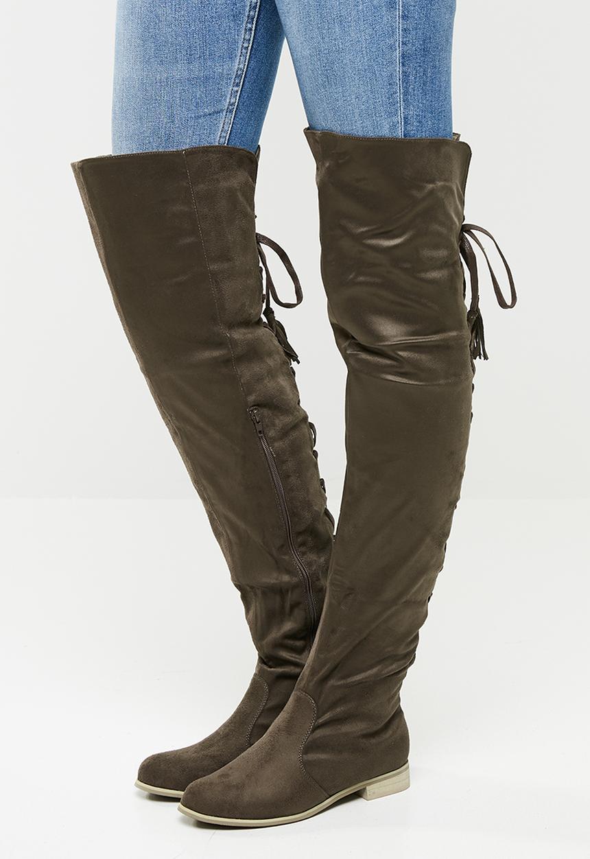 Footwork - Gabriella over the knee boot - brown