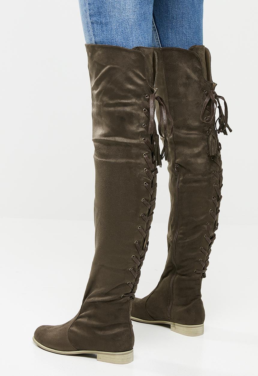 Footwork - Gabriella over the knee boot - brown