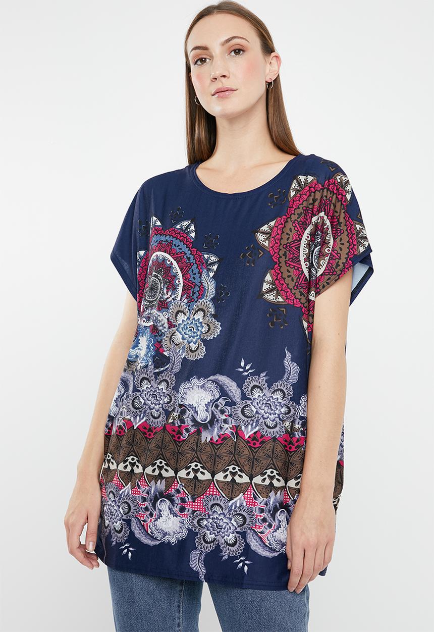 Revenge - Batwing kaleidoscope T-shirt - multi 