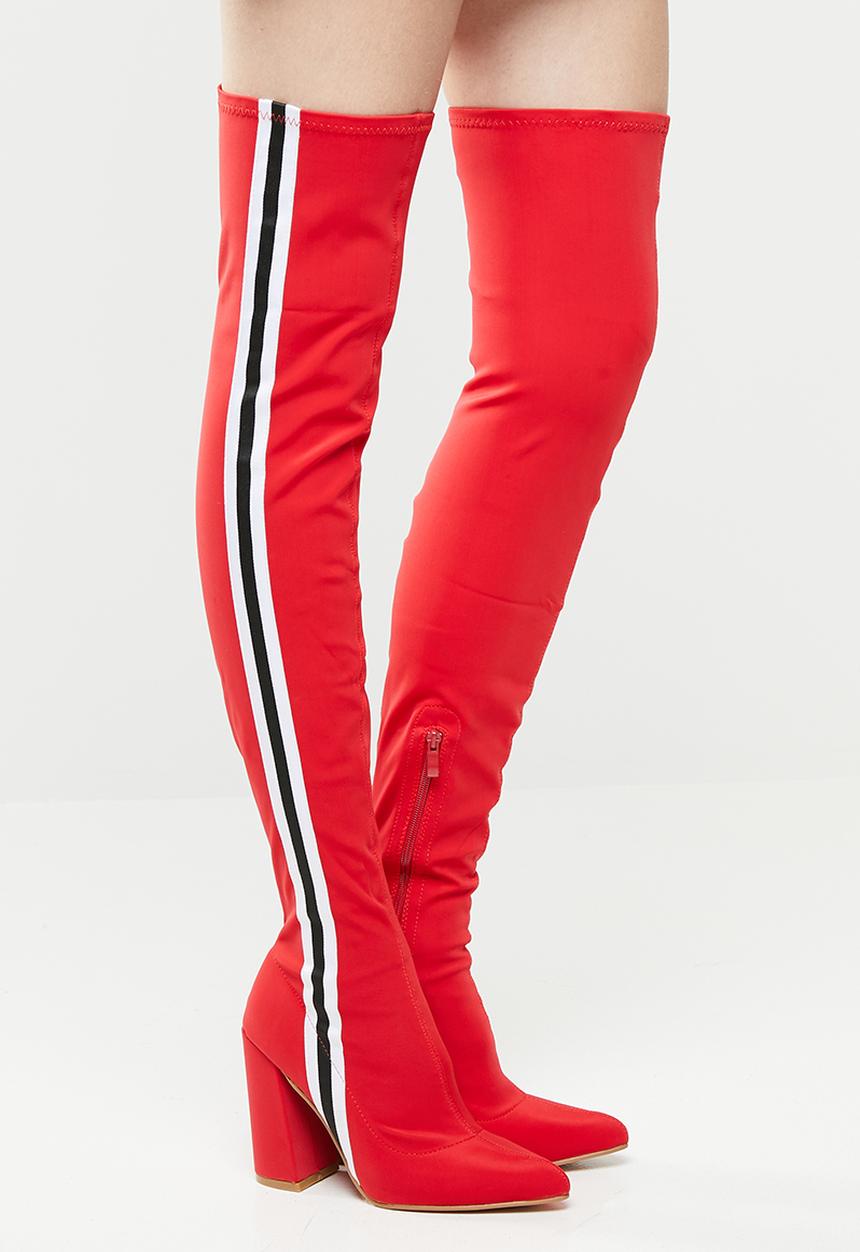Footwork - Angelique over the knee boot - red
