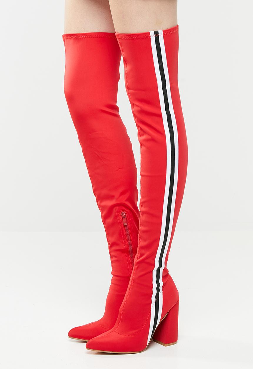 Footwork - Angelique over the knee boot - red