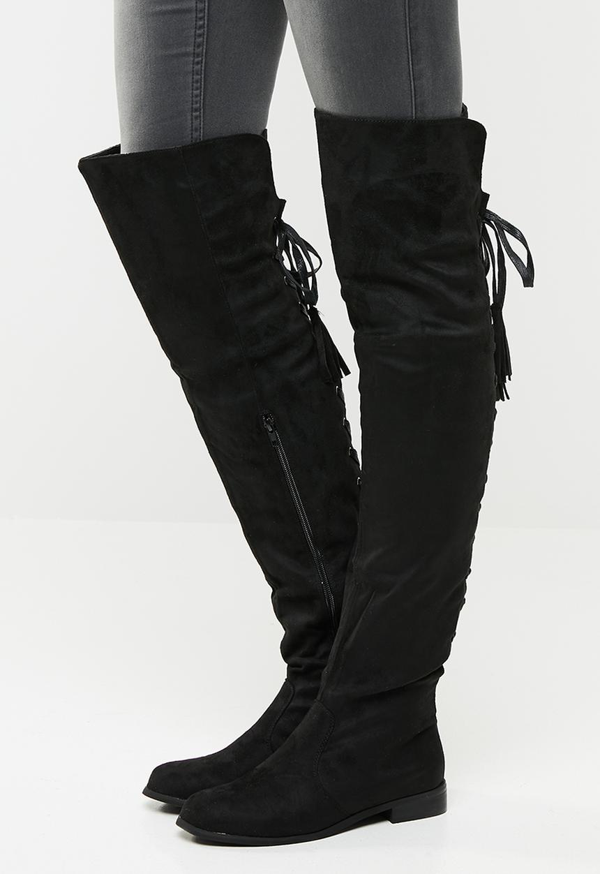 Footwork - Over the knee boot - black