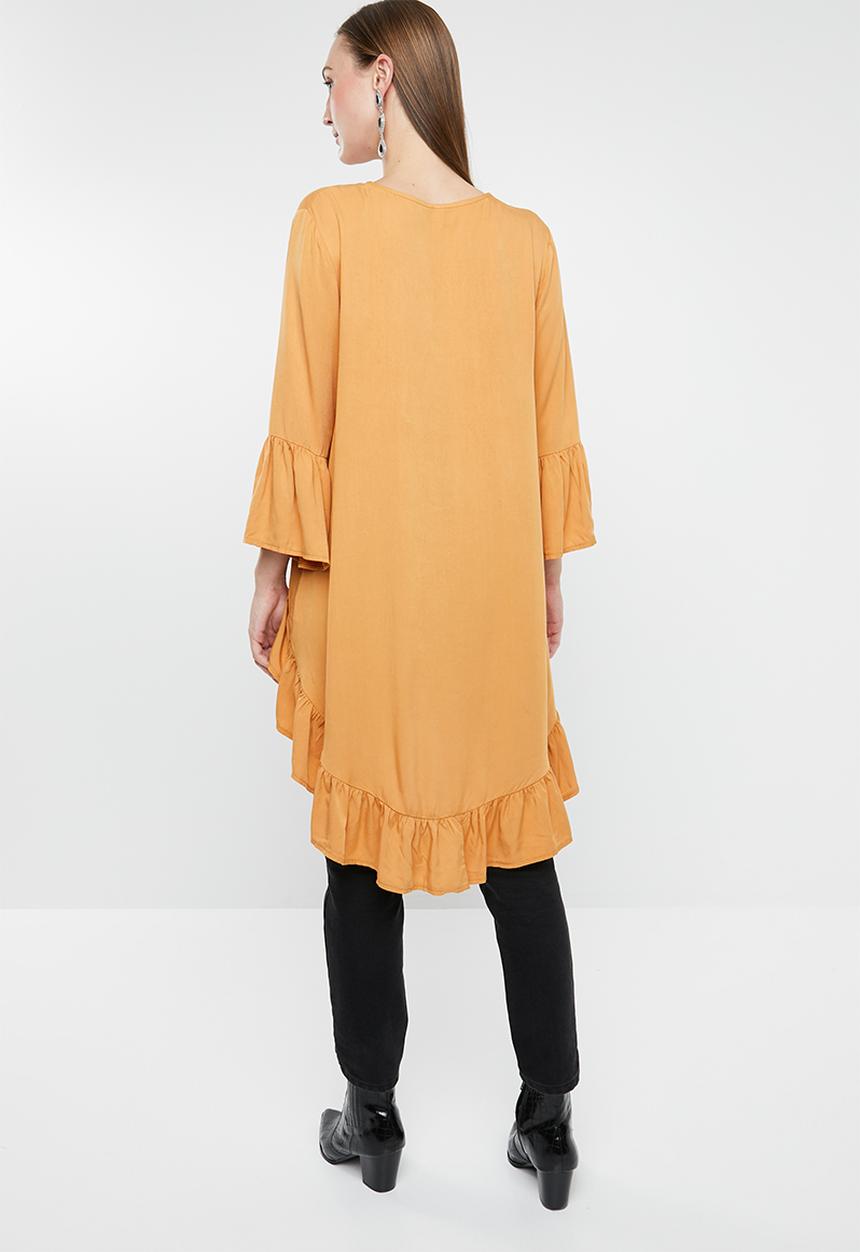 Revenge - Bell sleeve top - mustard