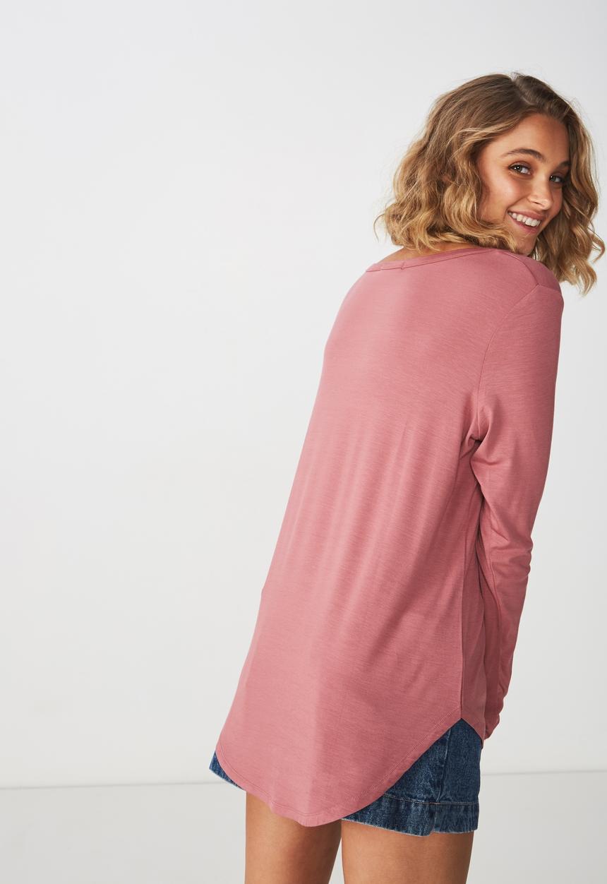 Cotton On - Karly long sleeve top - pink 