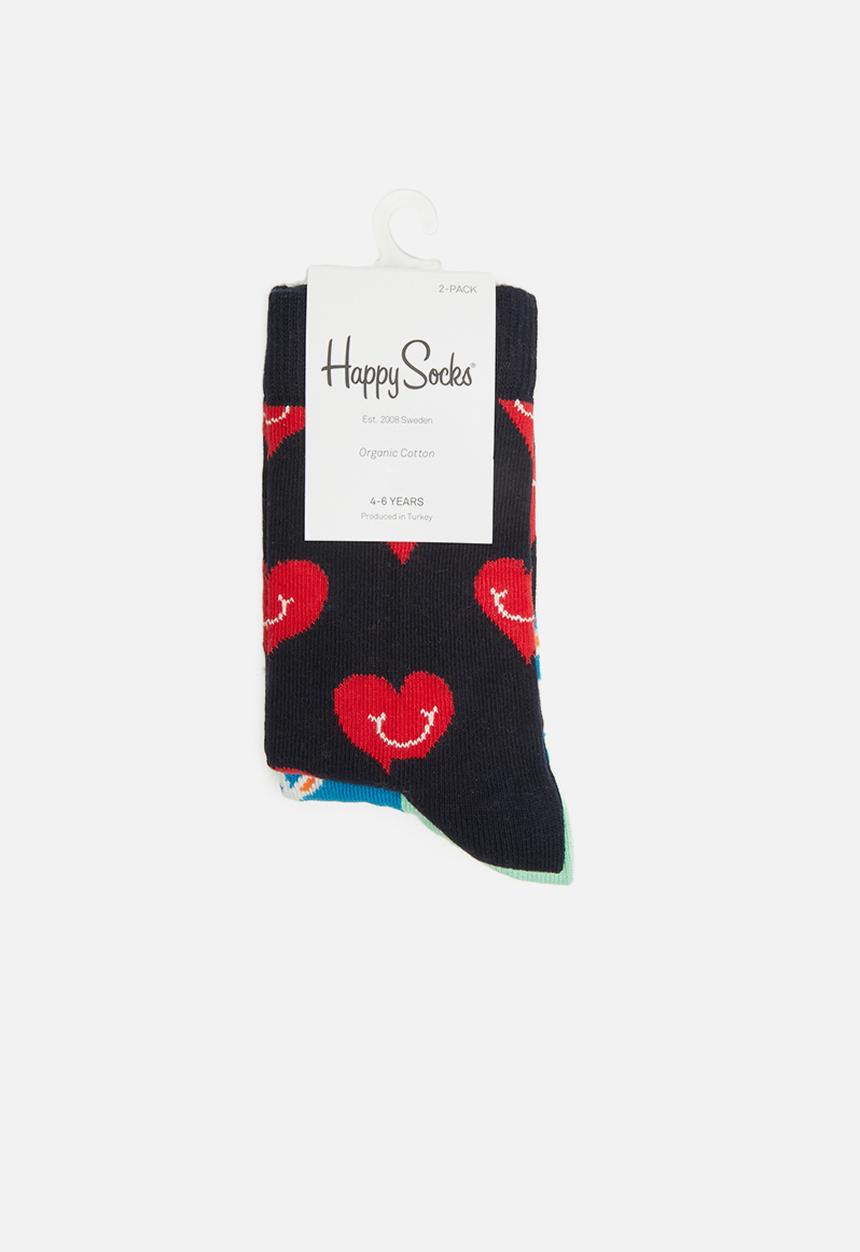 Happy Socks - 2-pack smiley heart socks - multi 