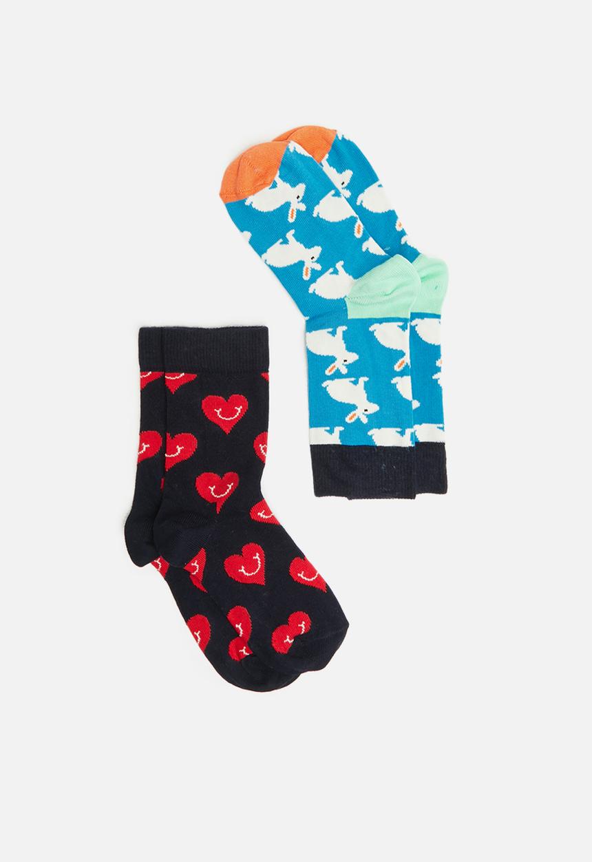 Happy Socks - 2-pack smiley heart socks - multi 