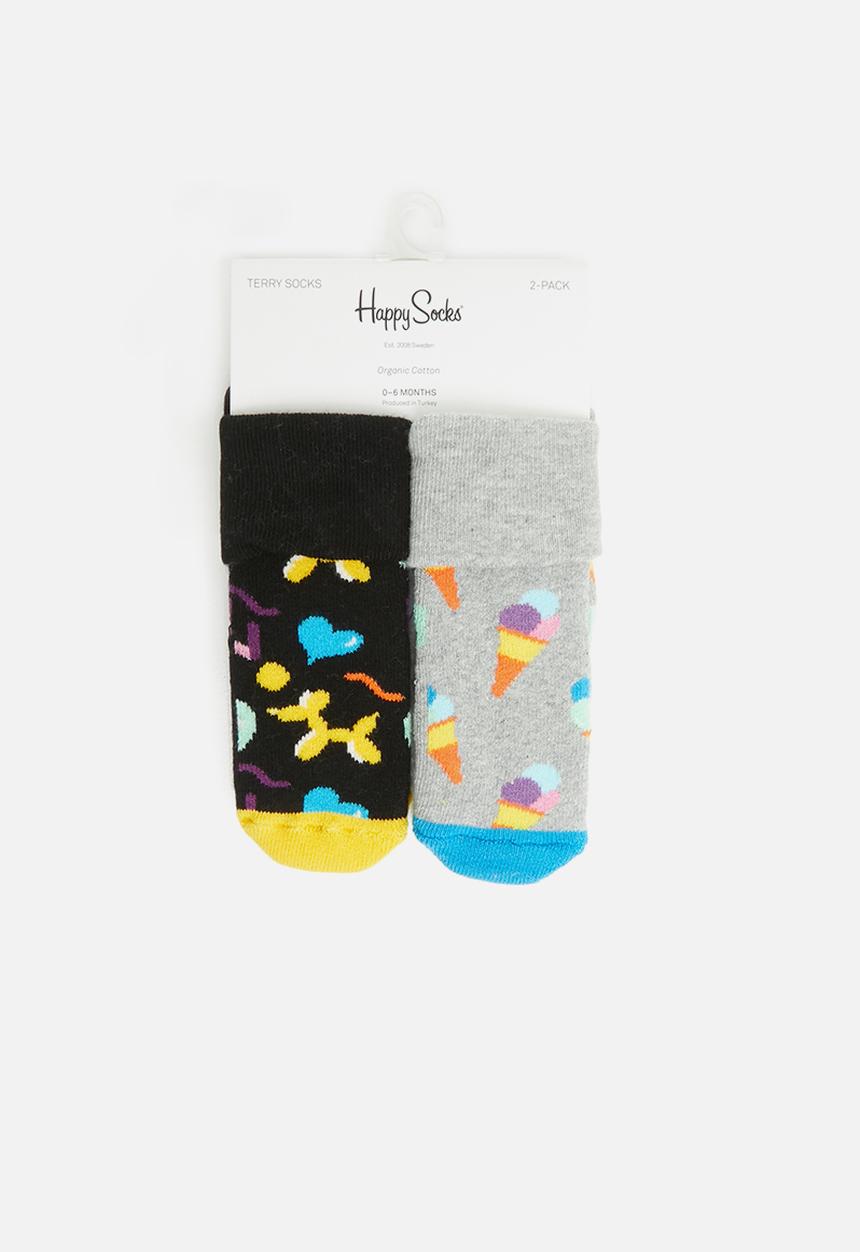 Happy Socks - 2 pack balloon animal terry socks - multi 