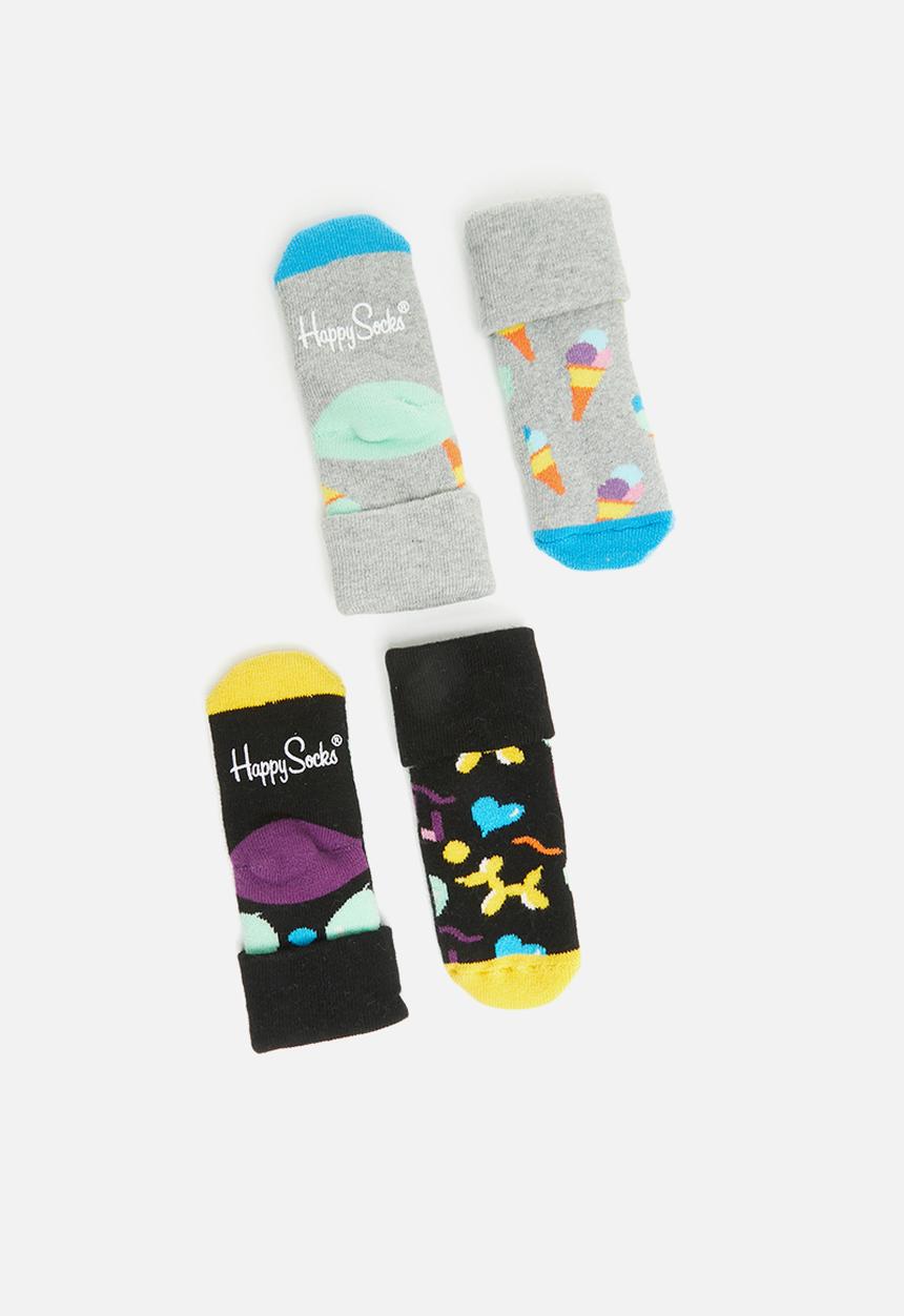 Happy Socks - 2 pack balloon animal terry socks - multi 