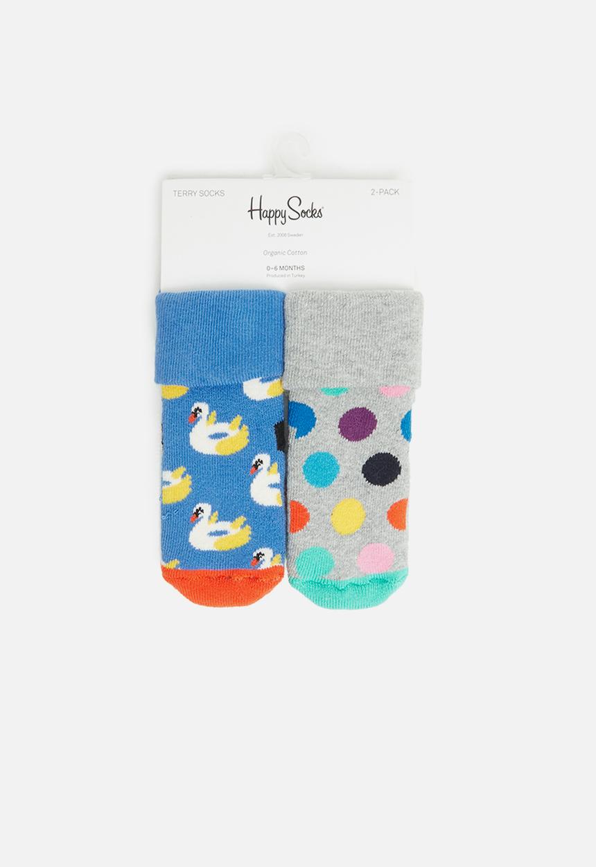 Happy Socks - 2 pack swan terry socks - multi 