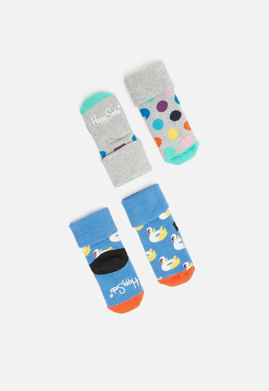 Happy Socks - 2 pack swan terry socks - multi 