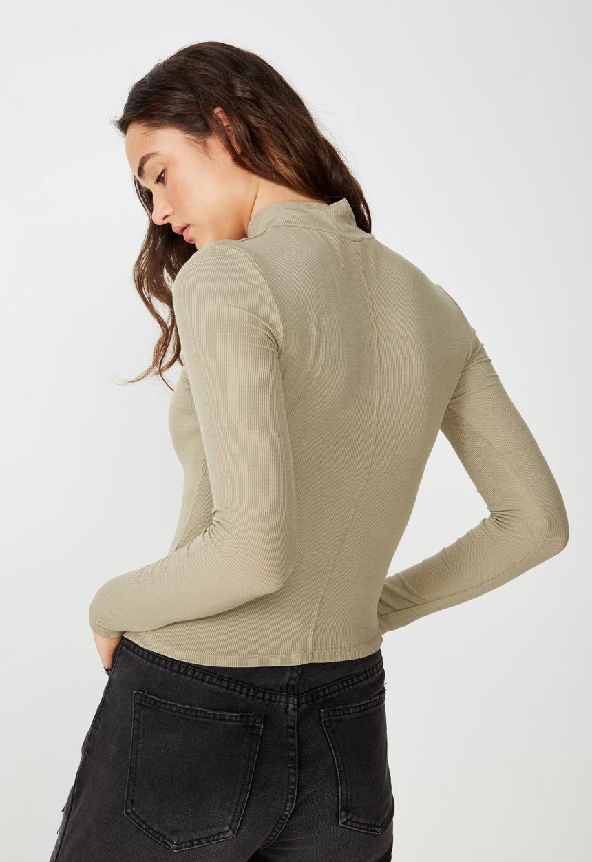 Cotton On - Haze long sleeve top - brown 