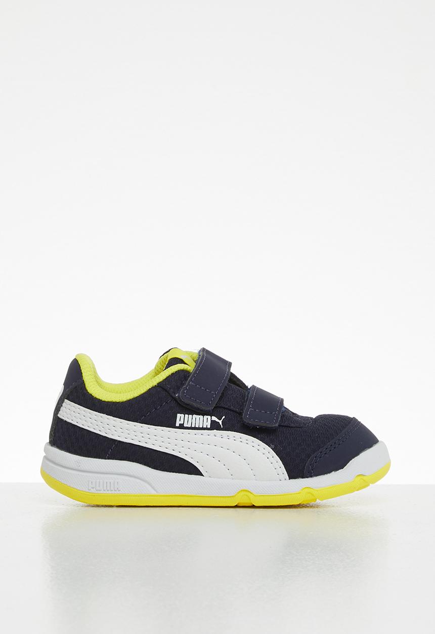 PUMA - Stepfleex 2 mesh v infant - peacoat/blazing yellow