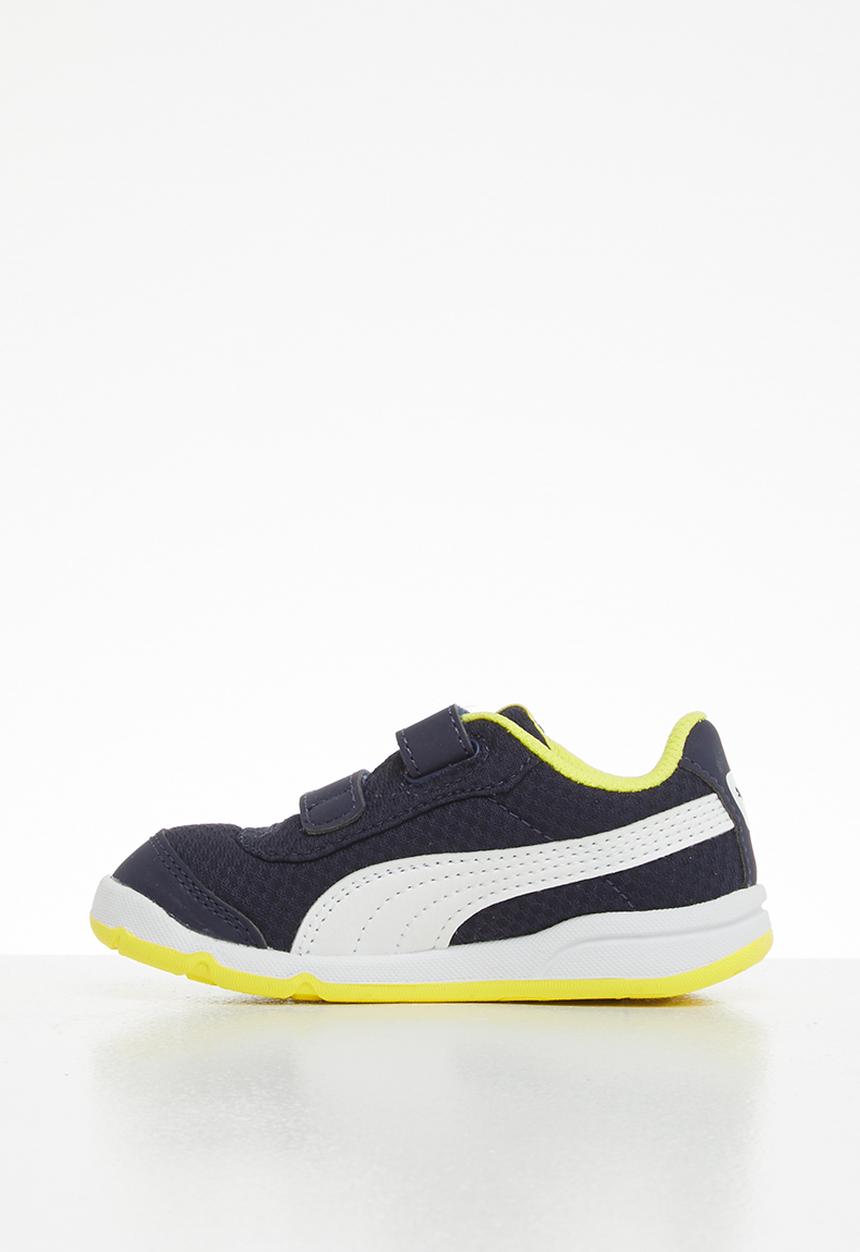 PUMA - Stepfleex 2 mesh v infant - peacoat/blazing yellow