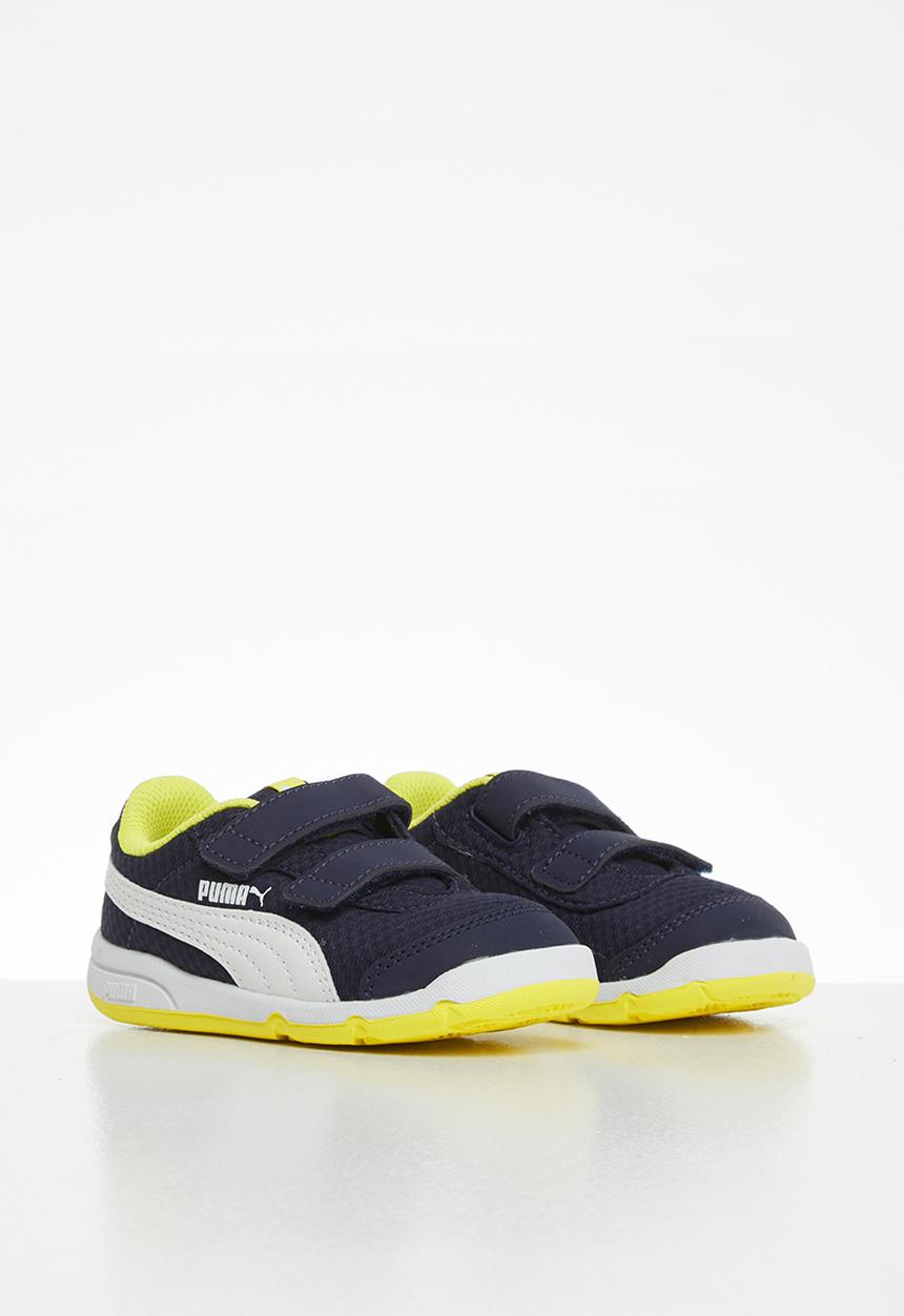 PUMA - Stepfleex 2 mesh v infant - peacoat/blazing yellow