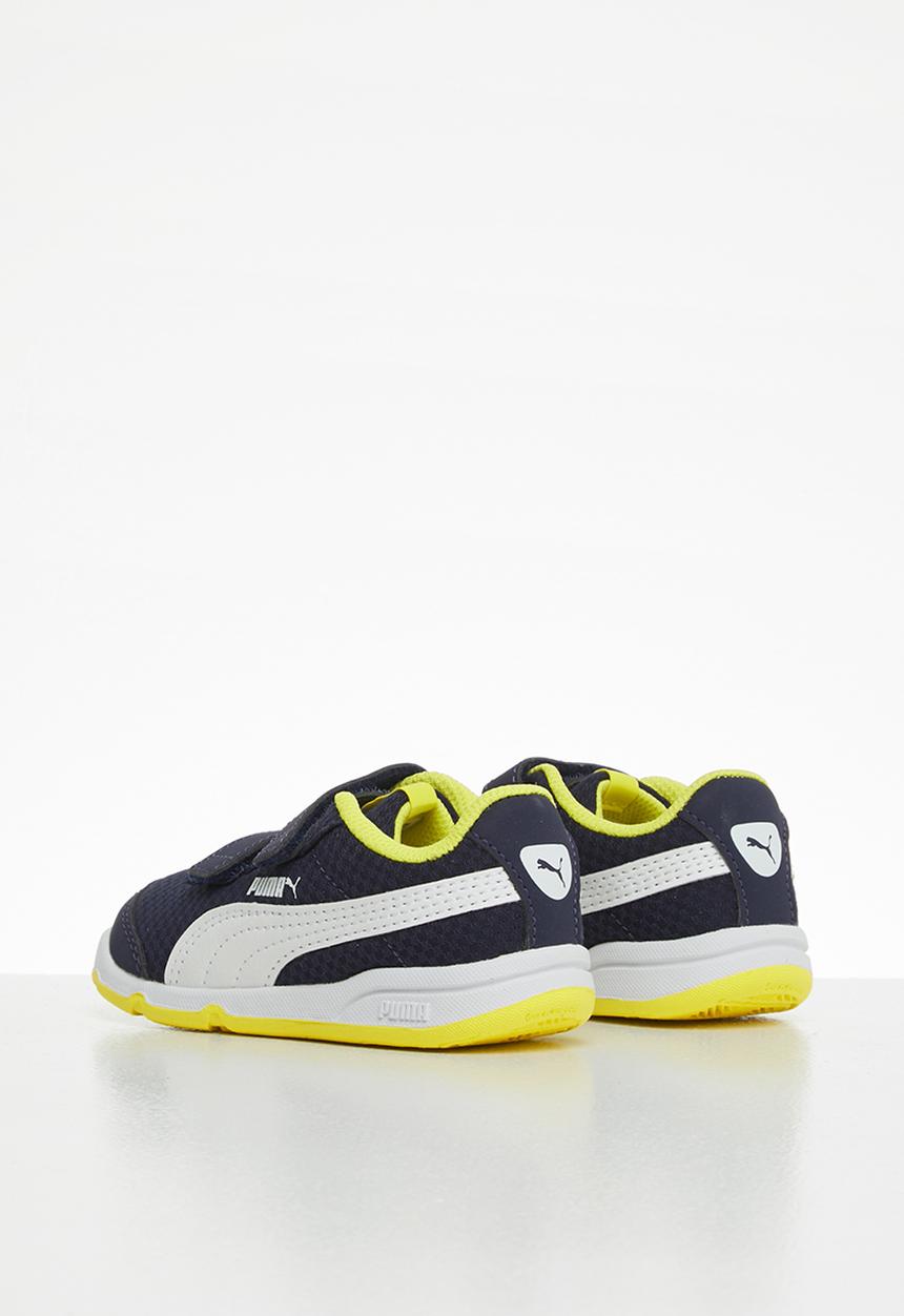 PUMA - Stepfleex 2 mesh v infant - peacoat/blazing yellow