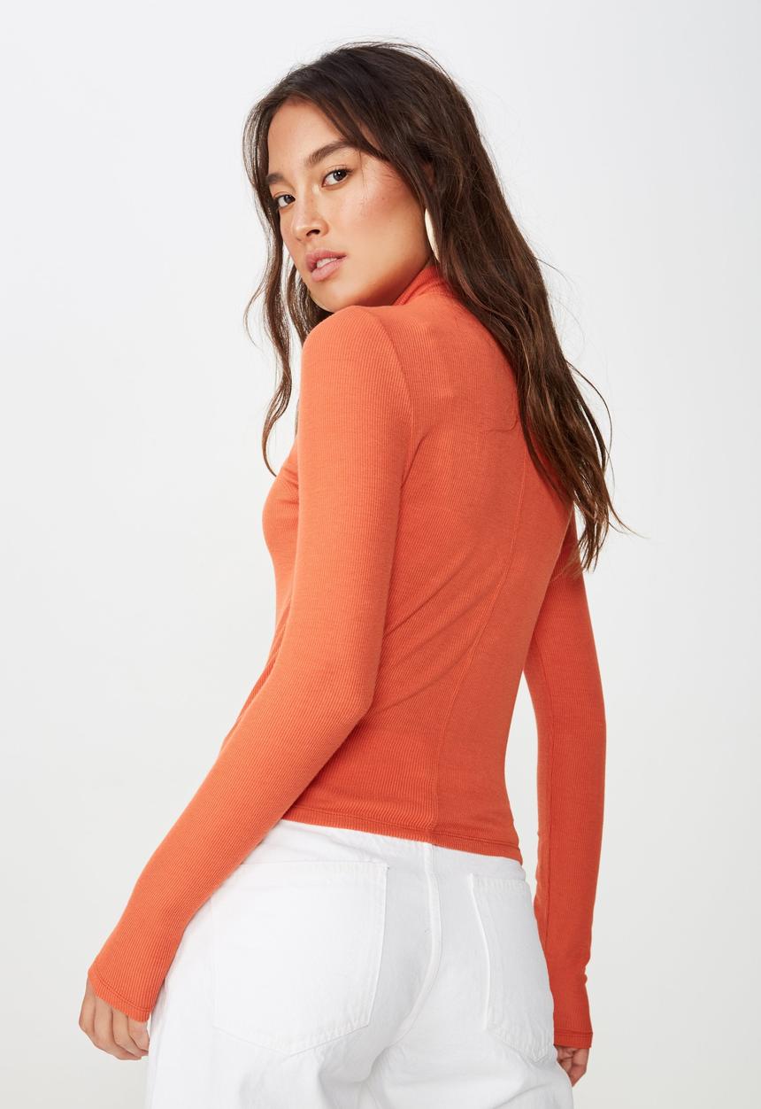 Cotton On - Haze long sleeve top - orange 
