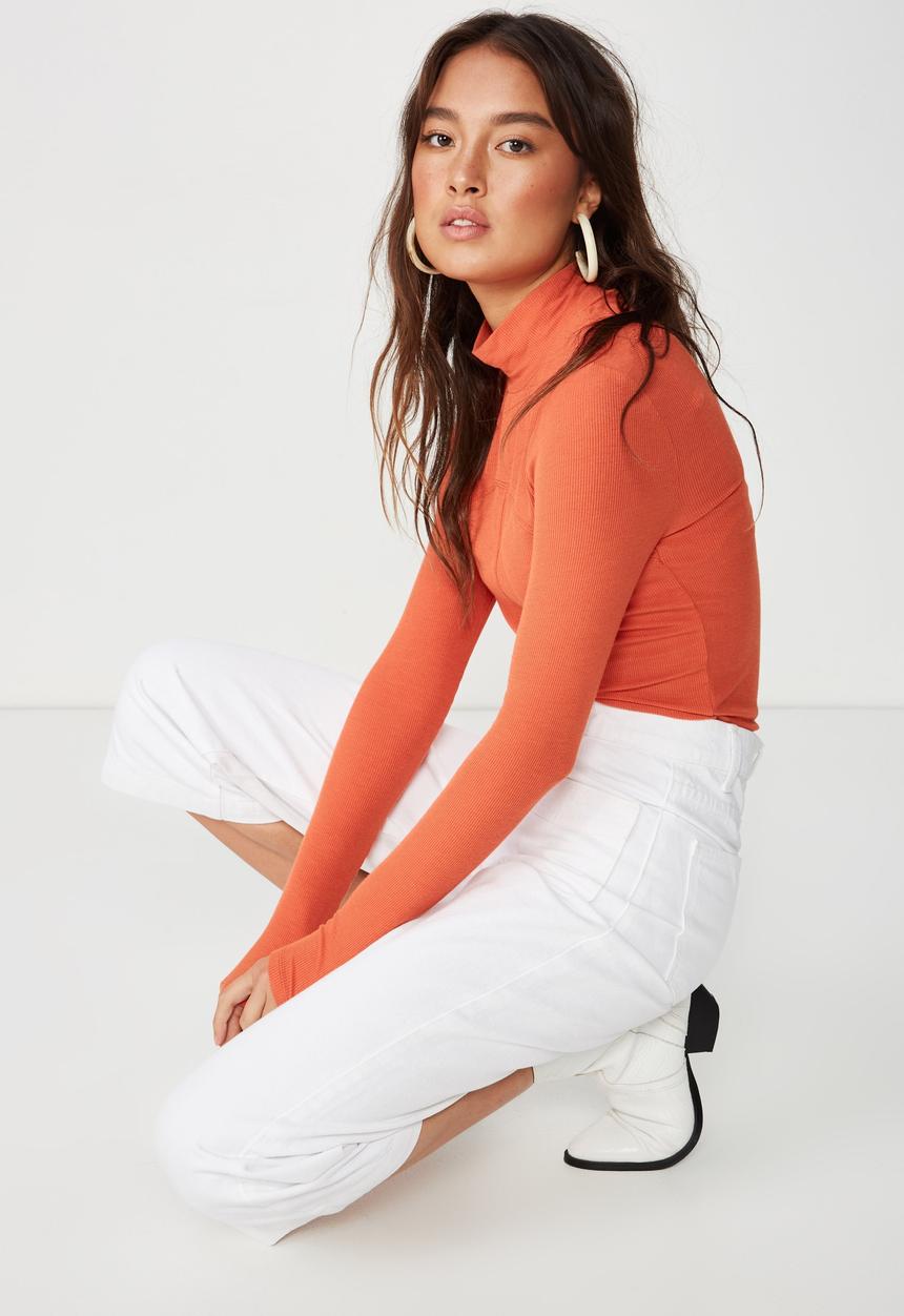 Cotton On - Haze long sleeve top - orange 