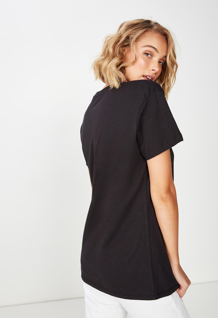 Cotton On - Classic slogan tee - black
