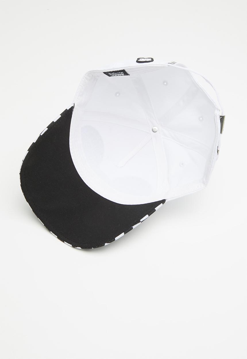Vans - Checkerboard mickey court side hat - white & black