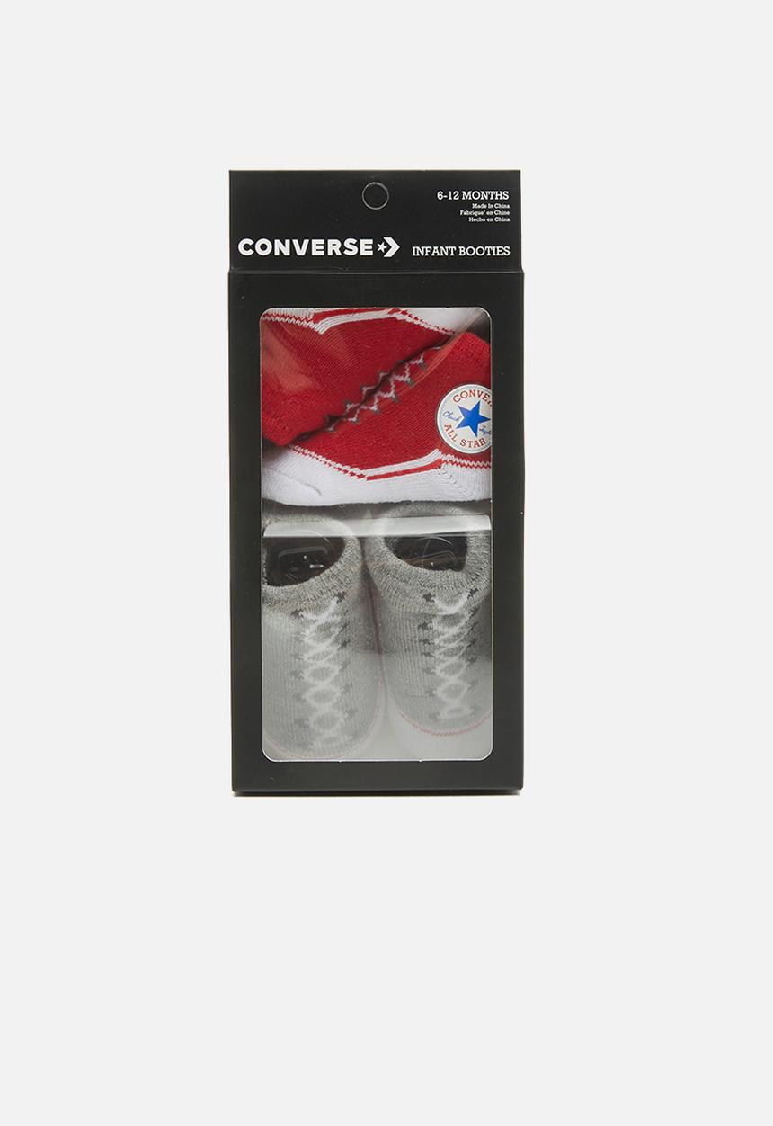 Converse - Converse chuck socks - grey & red 