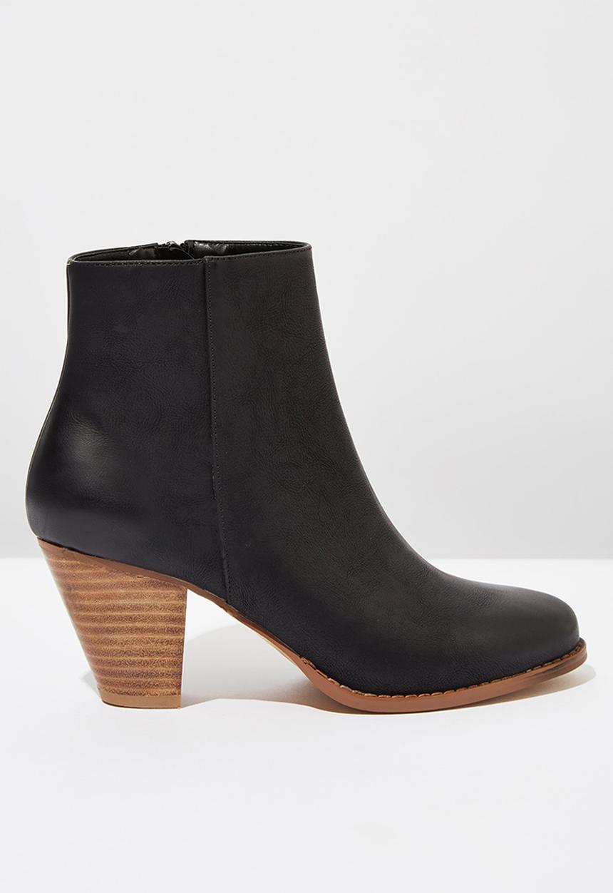 Cotton On - Faux leather ankle boot - black