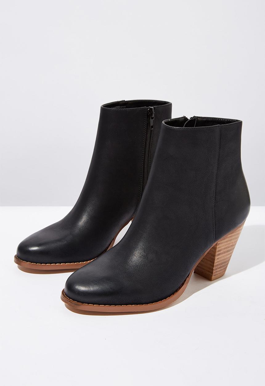 Cotton On - Faux leather ankle boot - black