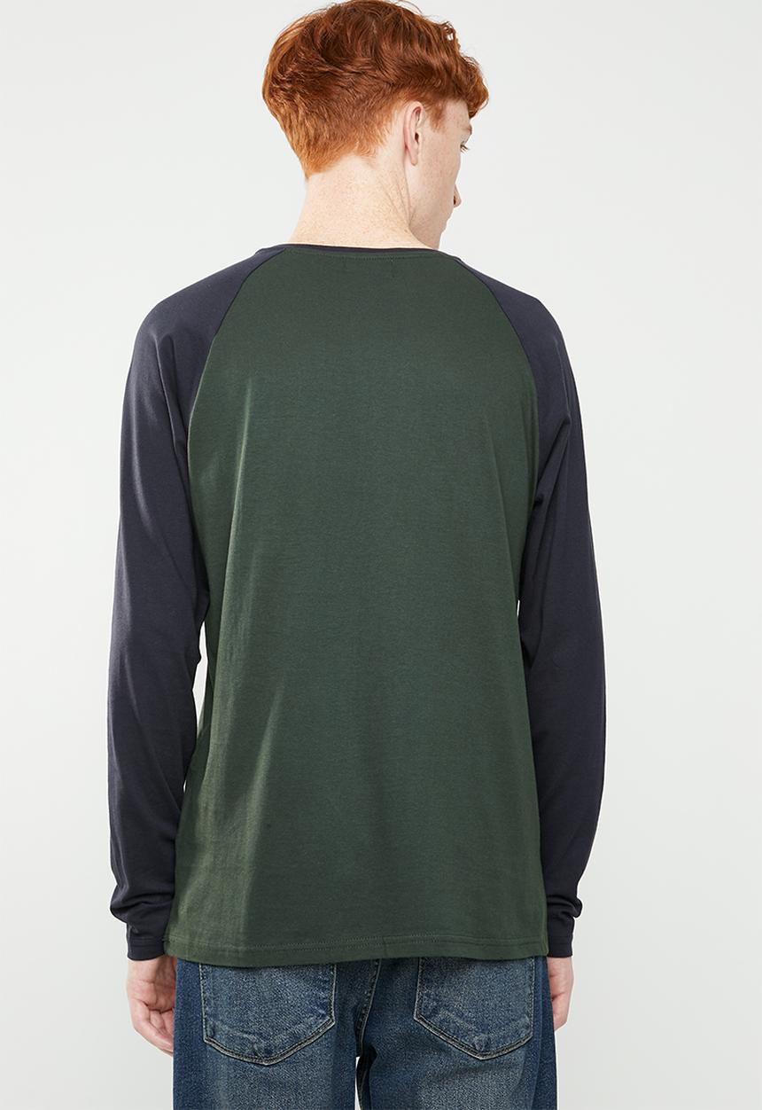 Brave Soul - Rasmus tee - green & navy