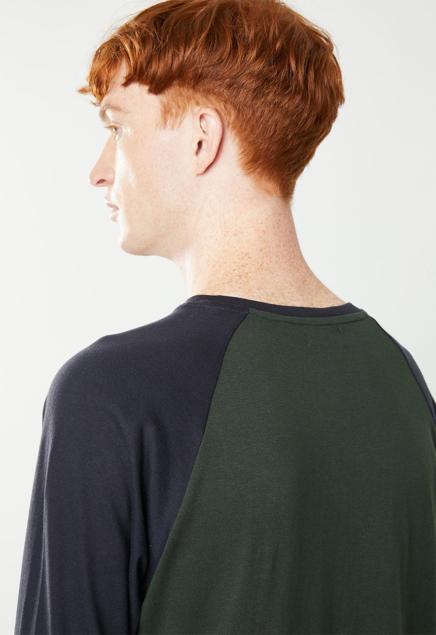 Brave Soul - Rasmus tee - green & navy