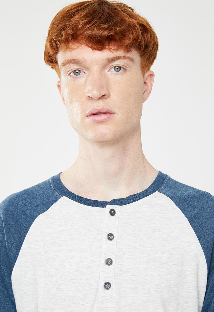 Brave Soul - Rasmus tee - blue & grey