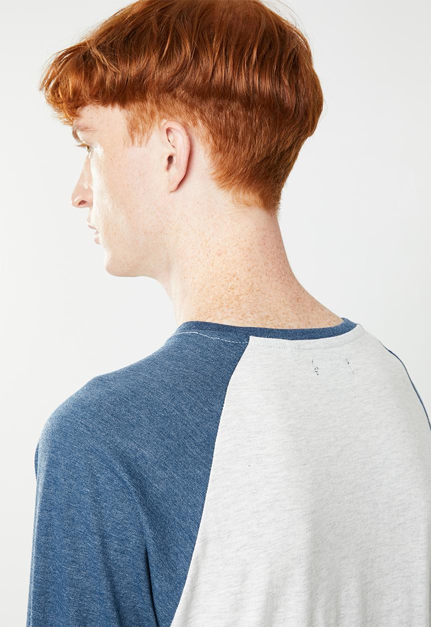 Brave Soul - Rasmus tee - blue & grey