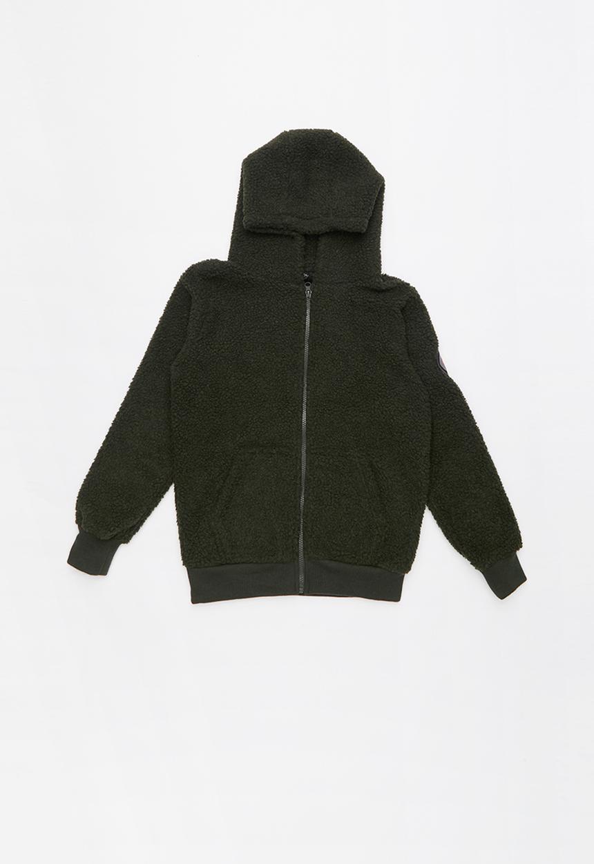 Brave Soul - Zip through hoodie - dark green