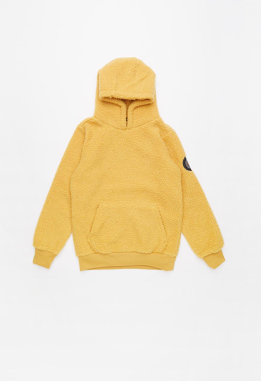 Brave Soul - Boys overhead hooded jumper kangaroo - yellow