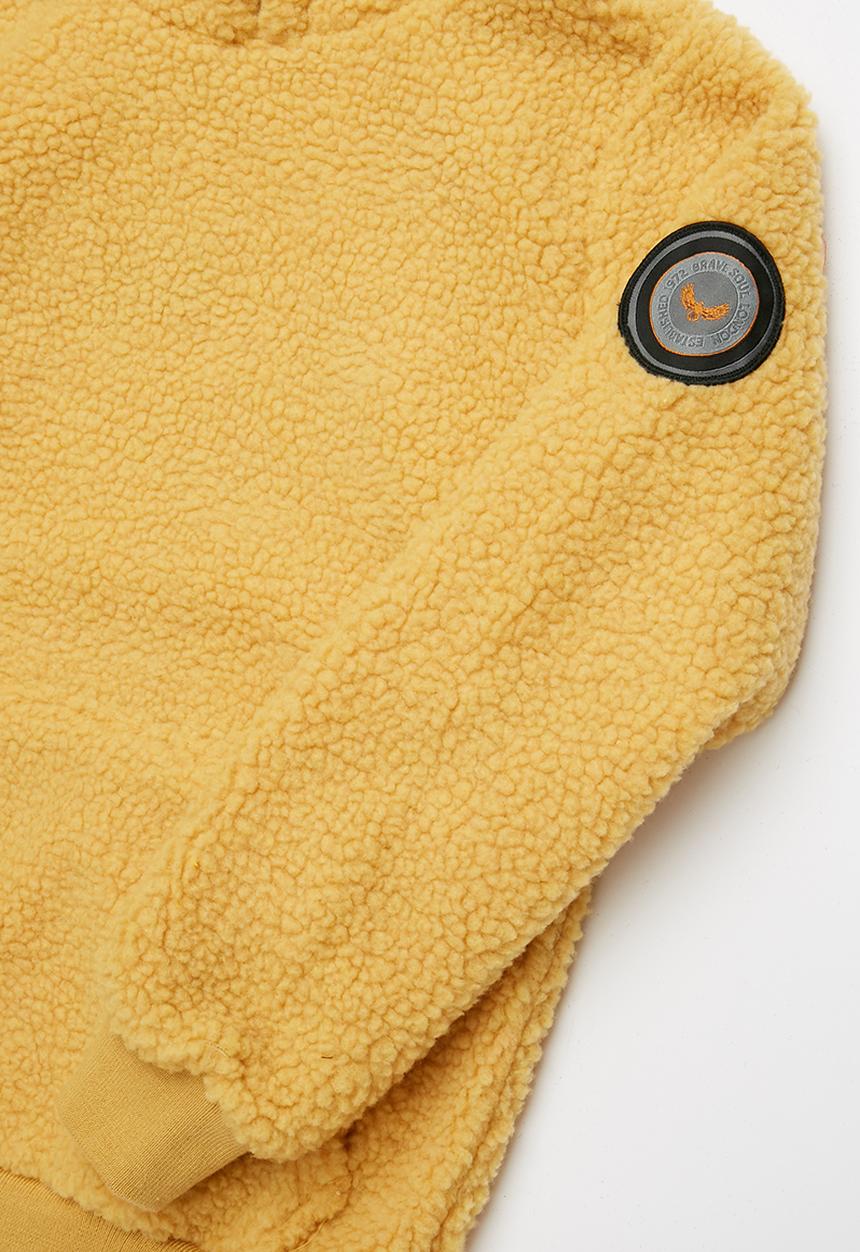 Brave Soul - Boys overhead hooded jumper kangaroo - yellow