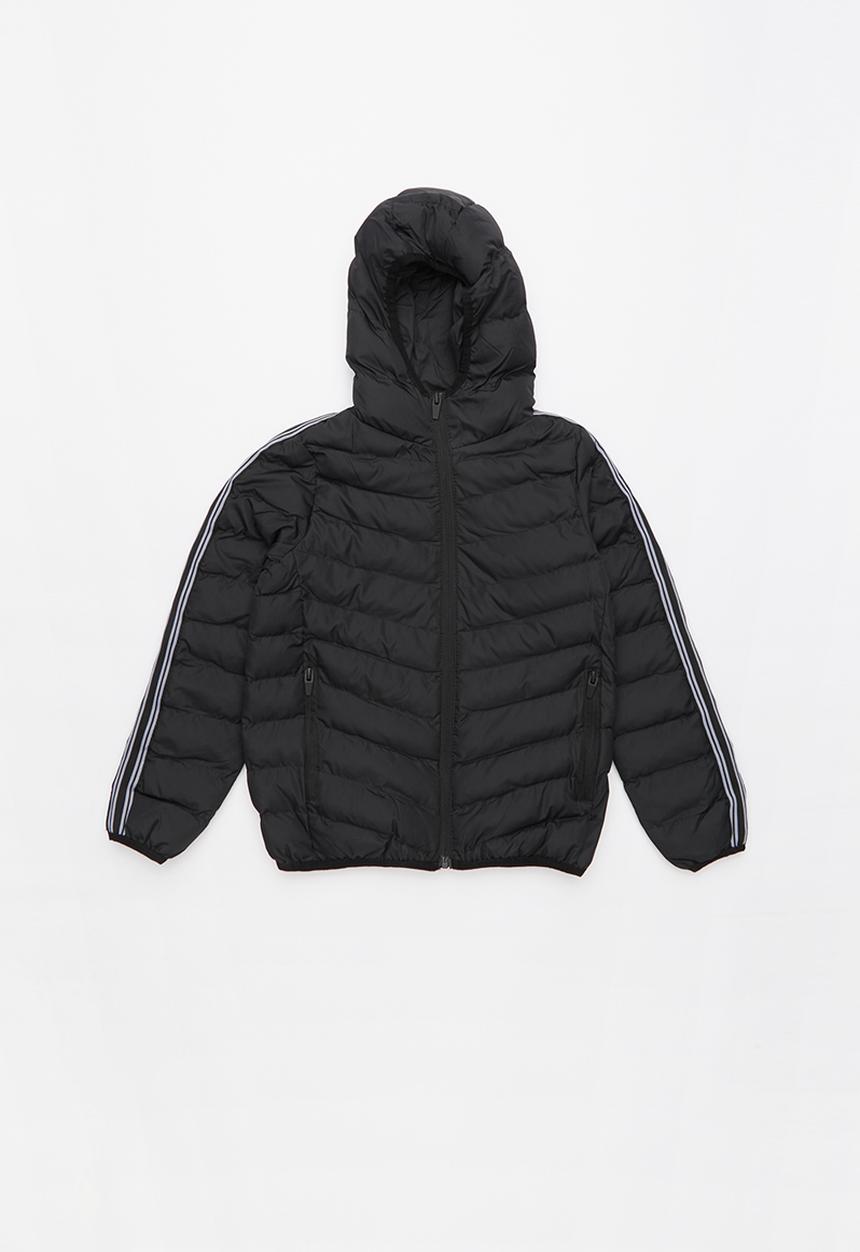Brave Soul - Boys padded hooded jacket - black